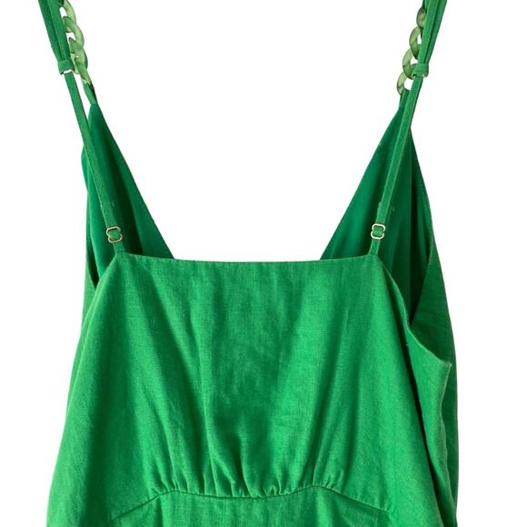 Reiss Esme Green Linen Sheath Dress with Pockets NWOTS size 4 - Picture 9 of 12